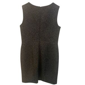 Nora Gardner size 16 sleeveless dress houndstooth design black and tan